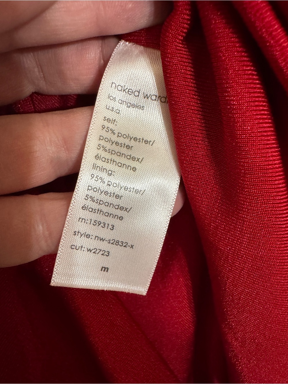 Naked Wardrobe Red Side Ruched Bodycon Mini Skirt Night Out Y2K Party M - Picture 5 of 5